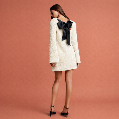 Festive Mini Dress with Shiny Appearance for Women | Kornelia