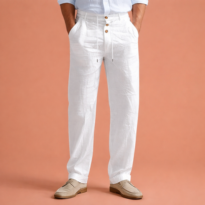 Straight men's trousers with adjustable waist and side pockets | Otto