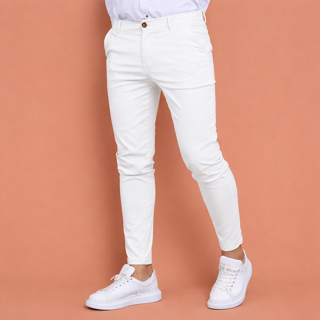 Slim fit chino pants with tapered fit for men | Aron