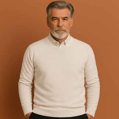 Classic Men's Sweater with V-Neck | Sander