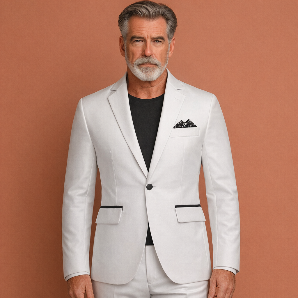 Jacket with Notched Collar and Flap Pockets for Men | Axel