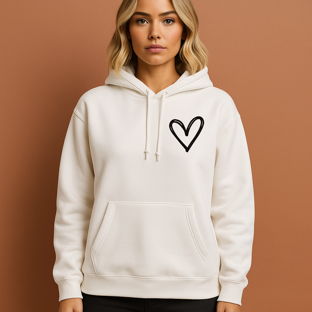 Hoodie with Heart Print for Women | Jana