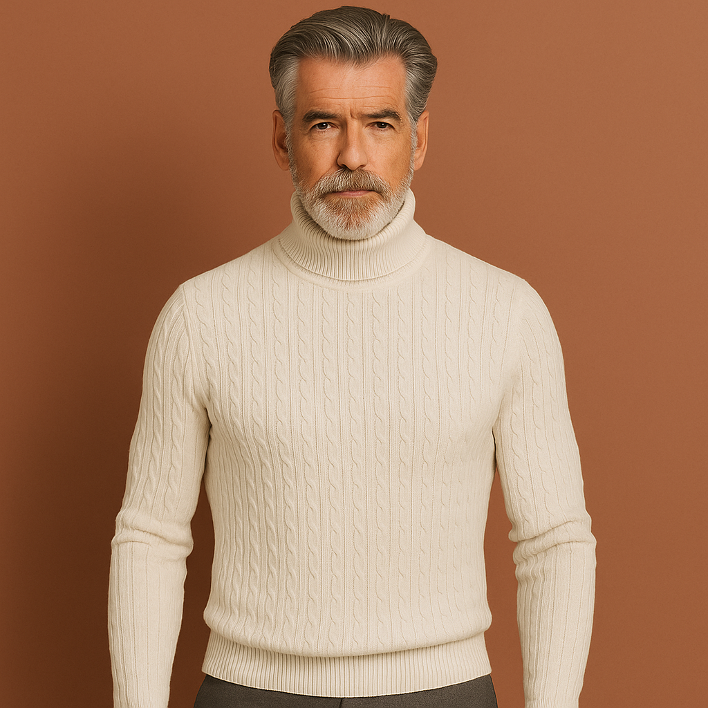 Ribbed Turtleneck Sweater for Men | Daan