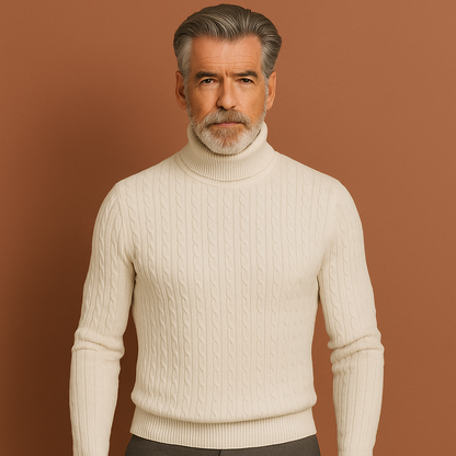 Ribbed Turtleneck Sweater for Men | Daan