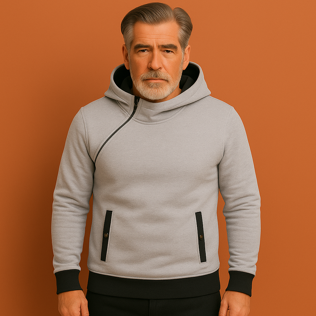 Slim-fit hoodie with contrasting details for men | Milan