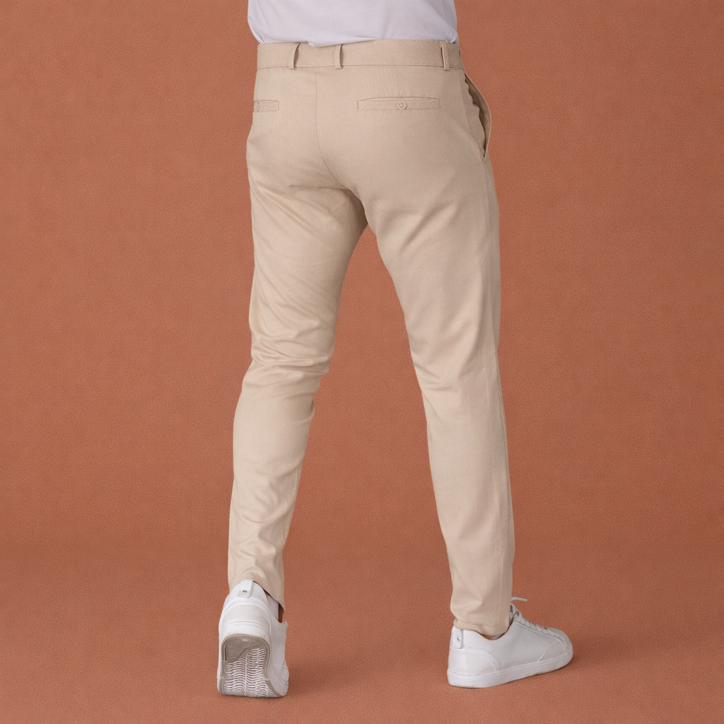 Slim fit men's trousers with straight legs and side pockets | Sebastiaan