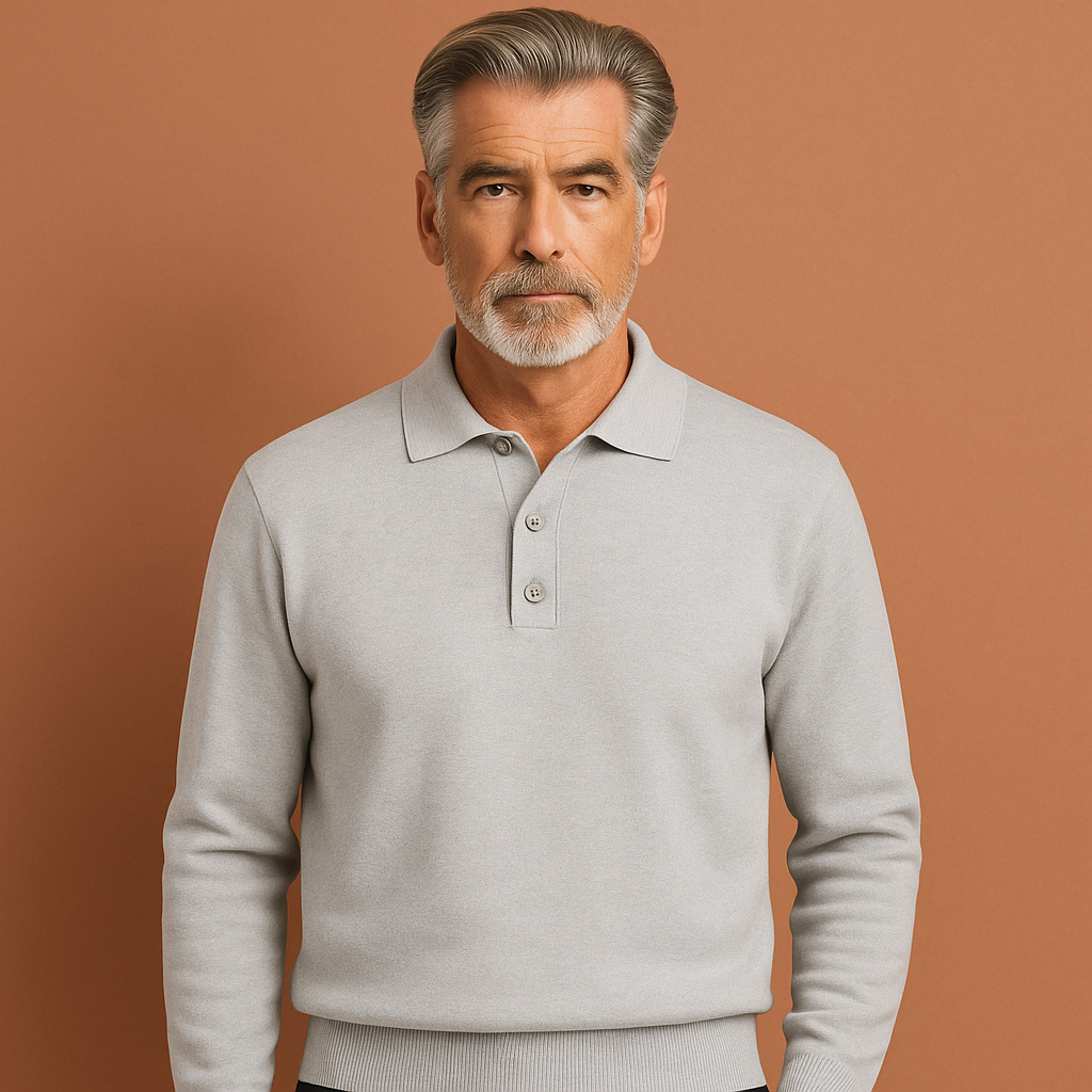 Stylish polo sweater with a comfortable fit for men | Swen