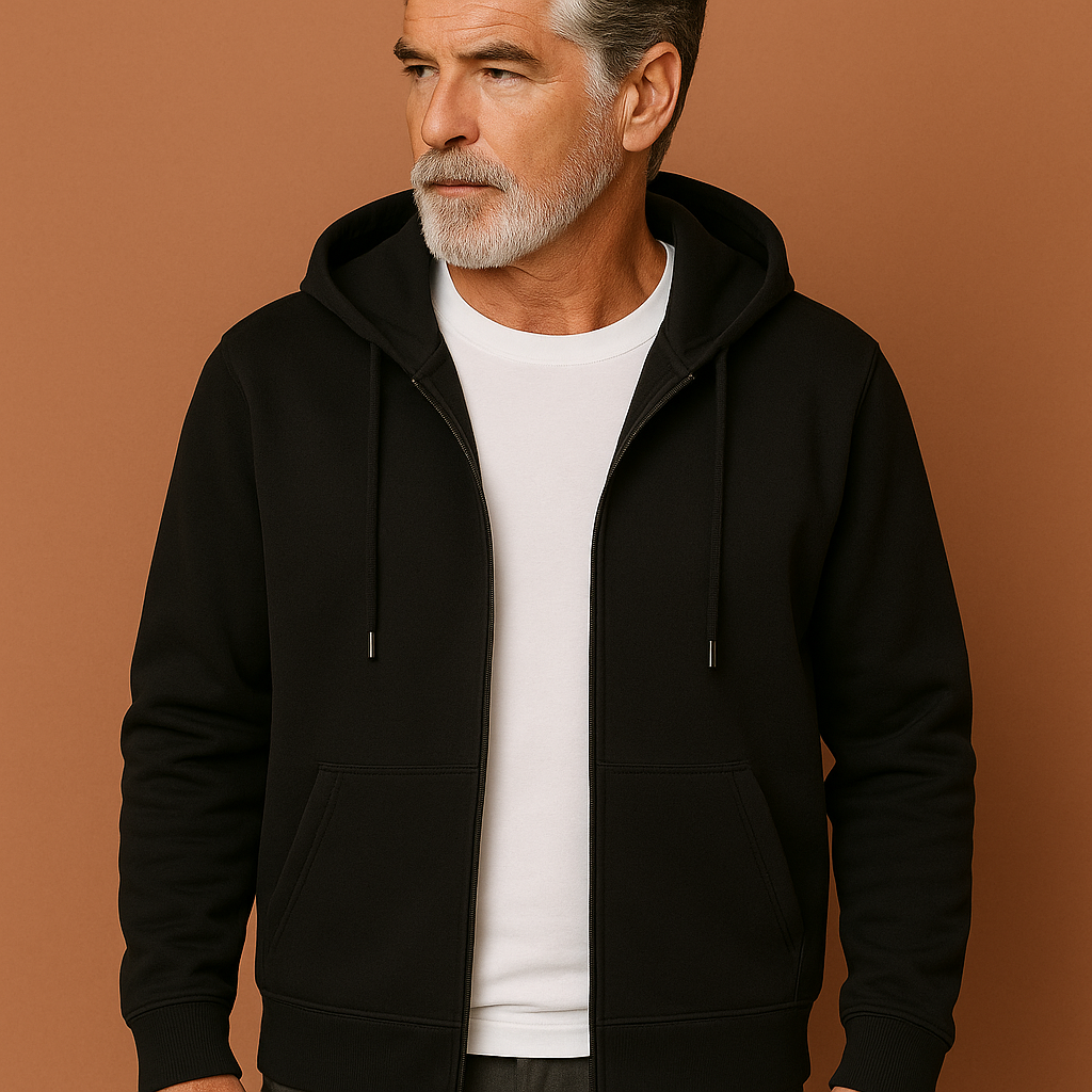 Comfortable zip-up vest with hood for men | Victor