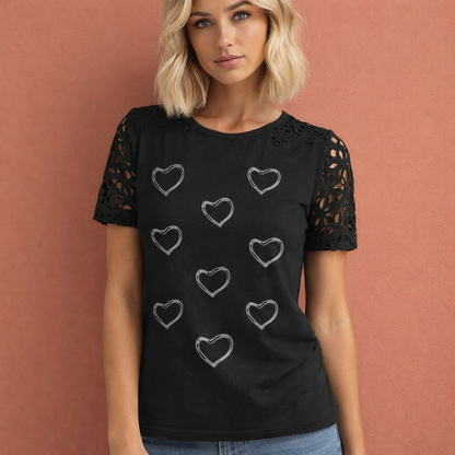 Casual summer T-shirt with stylish print for women | Sanne