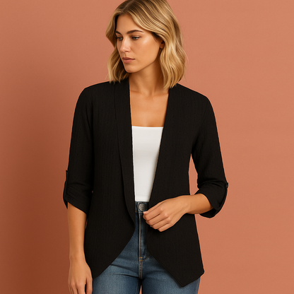 Lightweight Crocheted Cardigan with Open Front for Women | Yara