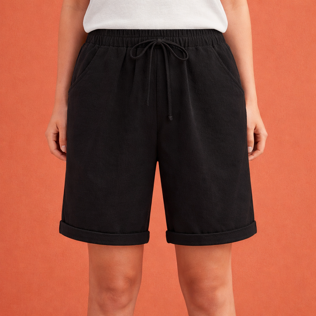 Comfortable women's summer shorts with elastic waistband | Ylina
