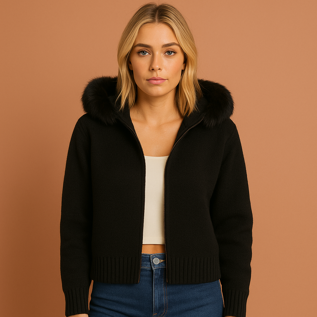 Warm ladies' vest with hood | Leona