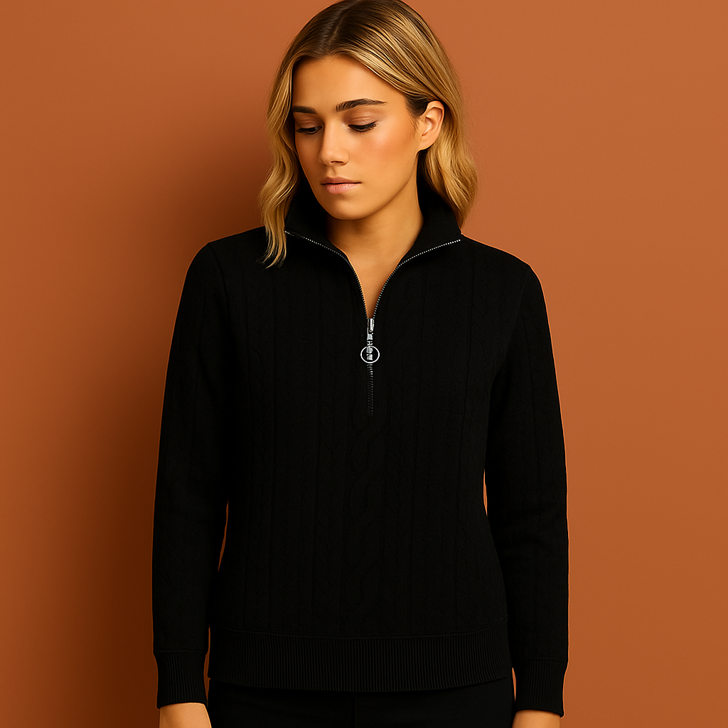 Stylish half-zip sweatshirt for women | Josea