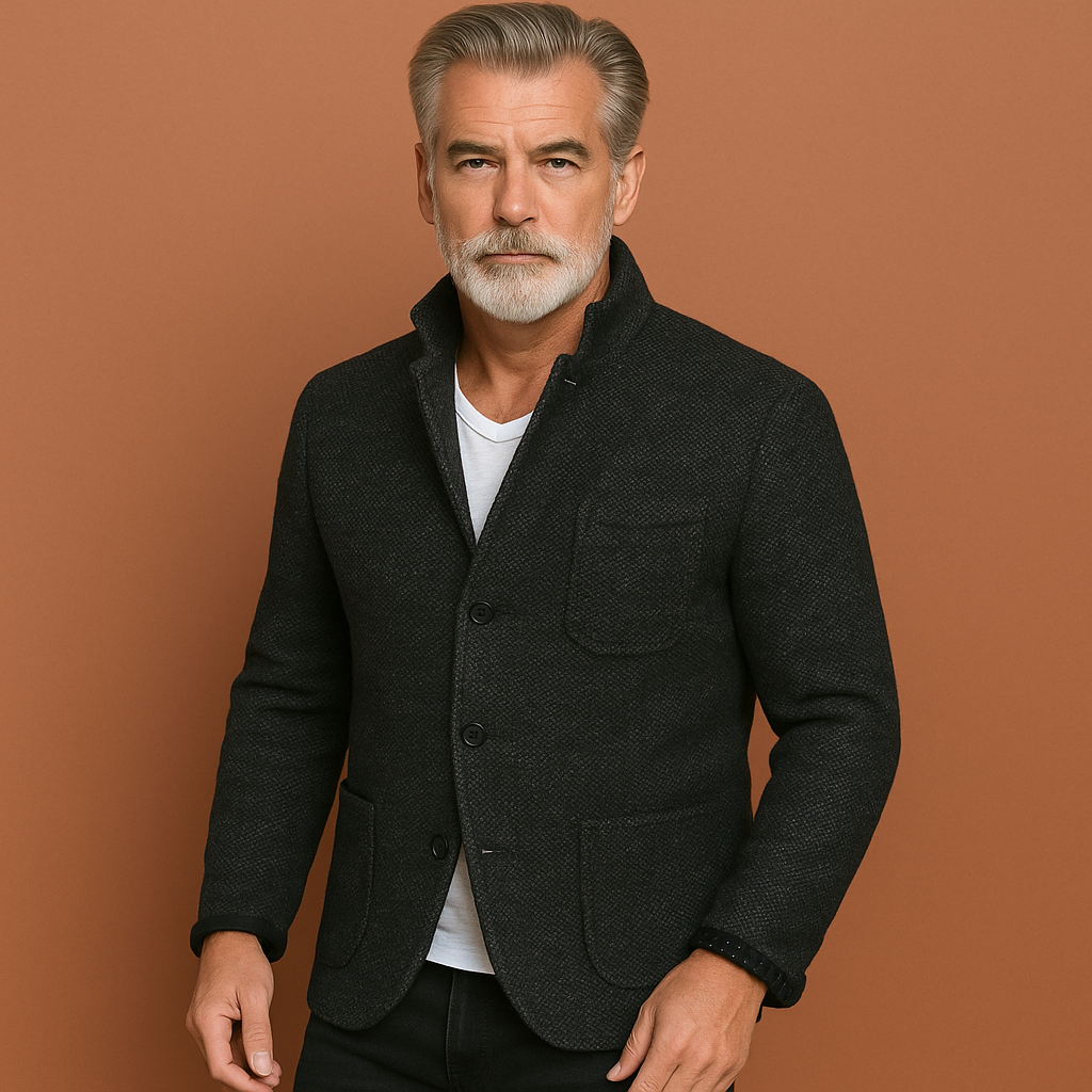 Knitted Spring Vest with Pockets for Men | Floris