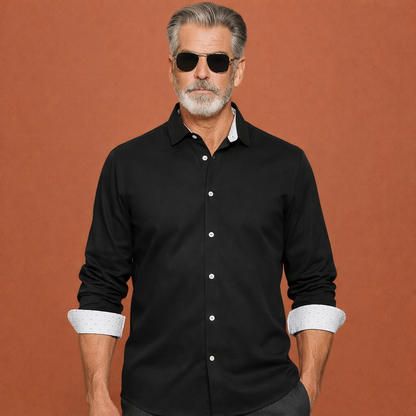 Slim fit shirt with long sleeves for men | Victor