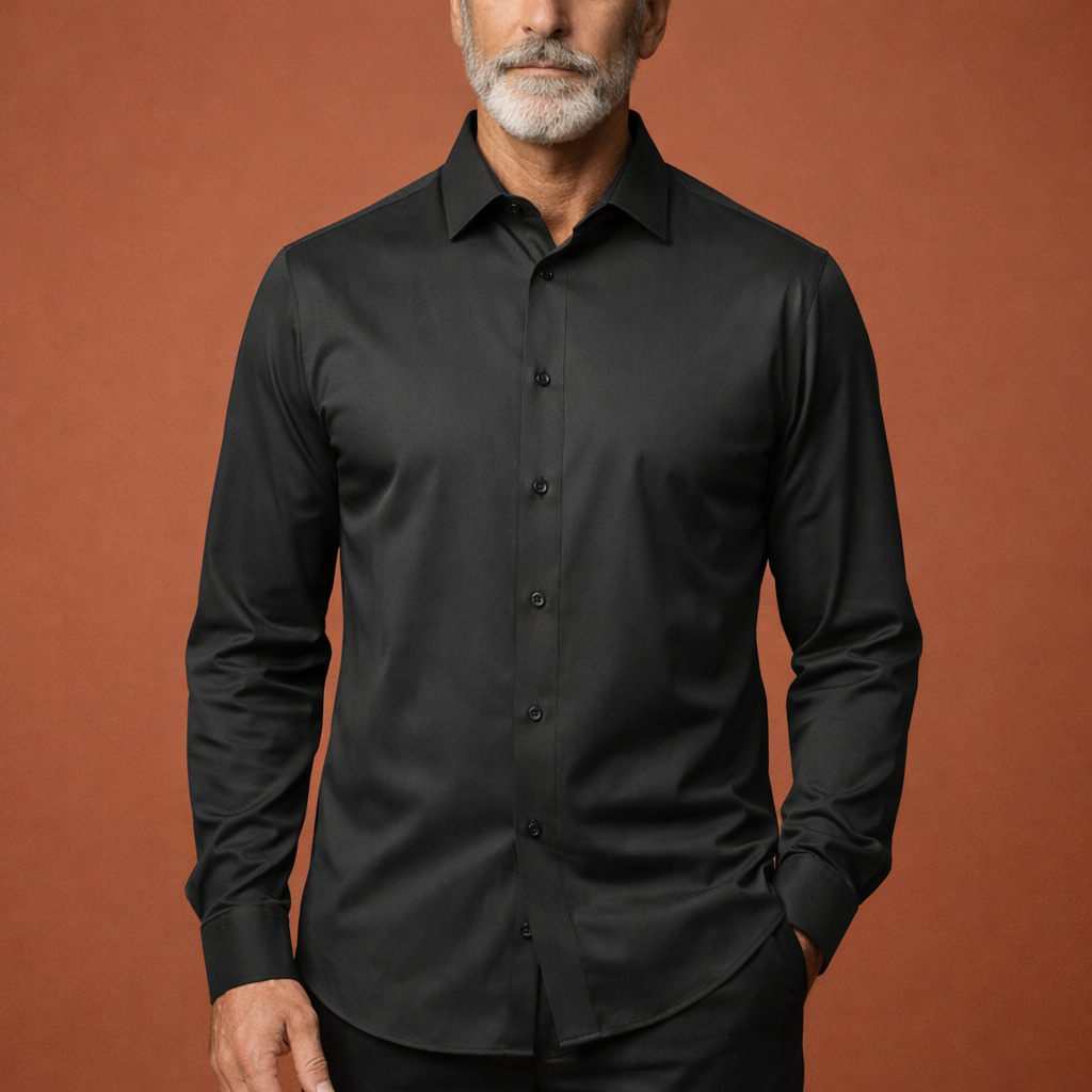 Wrinkle-free stretch shirt with slim fit for men | Julian