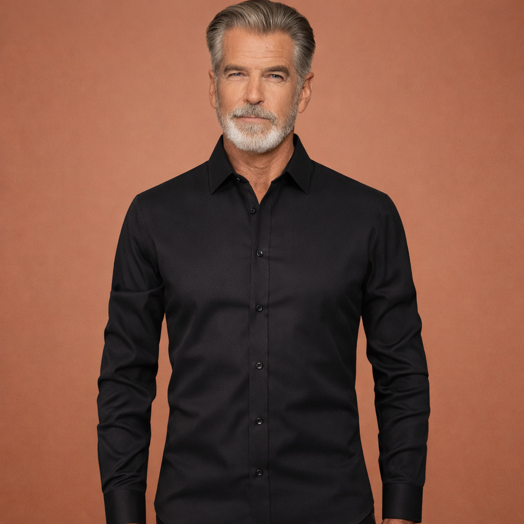 Slim-fit men's shirt with long sleeves for business and casual outfits | Reinout