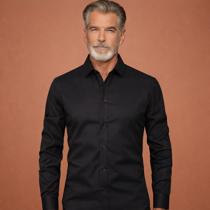 Slim-fit men's shirt with long sleeves for business and casual outfits | Reinout