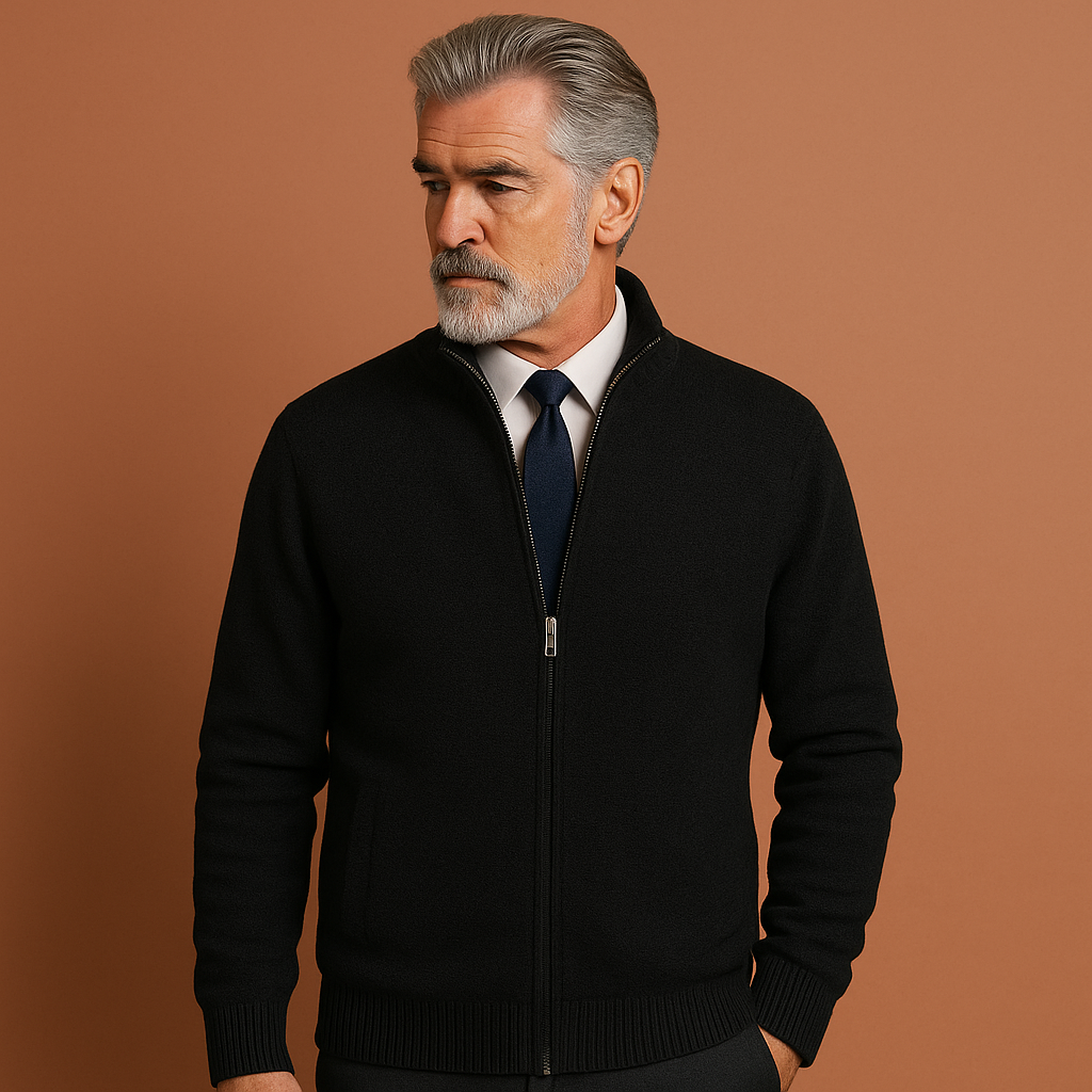 Zippered Vest with Collar for Men | Arias