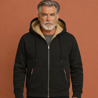 Hooded jacket with zipper for men | Douwe