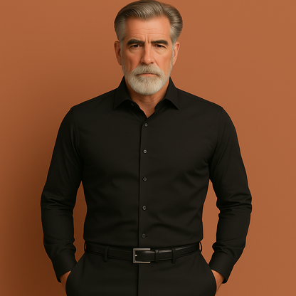 Slim fit shirt with button closure for men | Arie