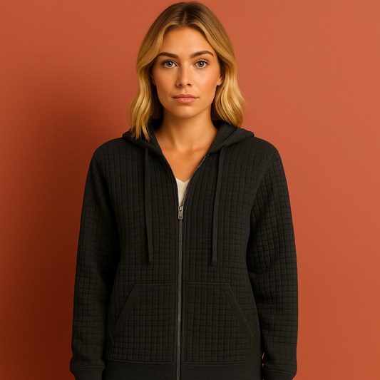 Comfortable sweatshirt with hood and zipper for women | Anita