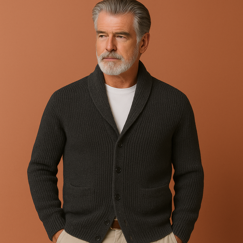 Vintage V-neck Men's Vest with Button Closure | Maarten