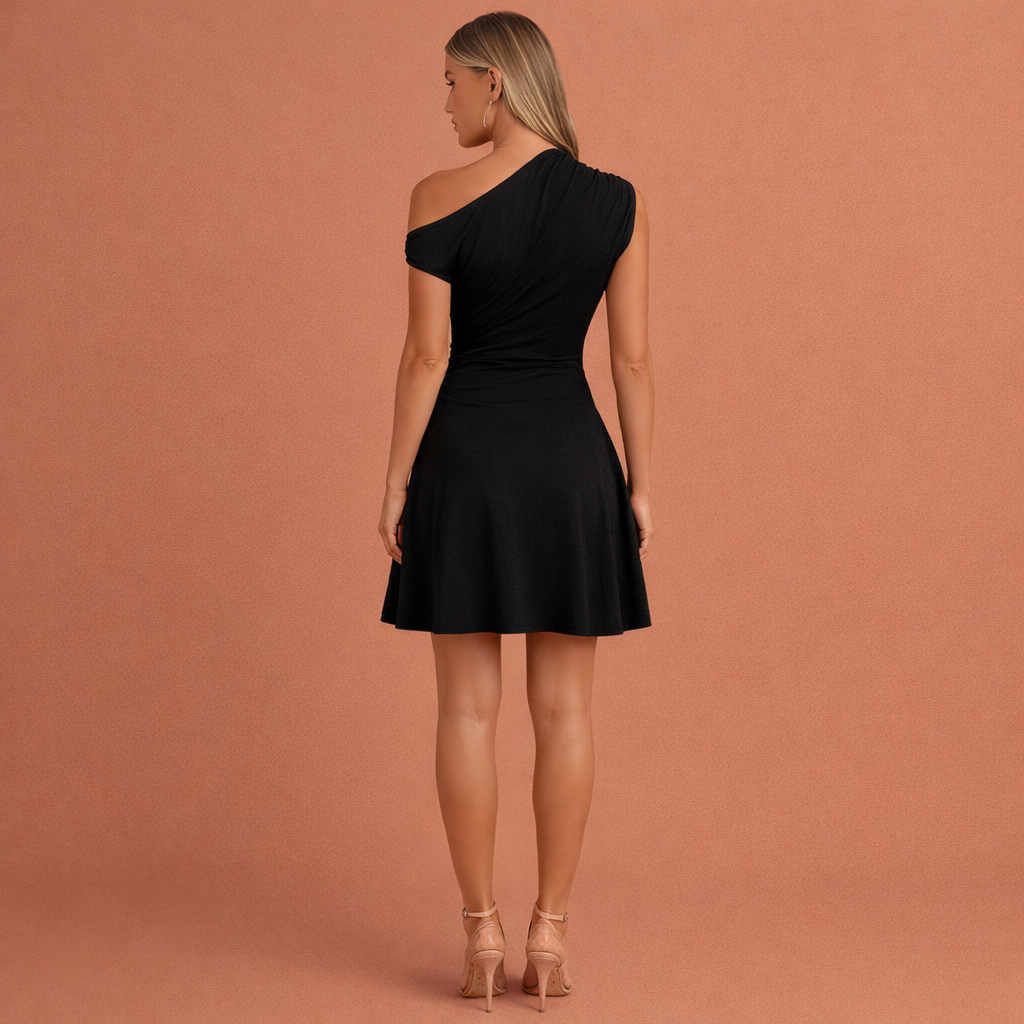 Asymmetrical Elegant Mini Dress for Women | Demi
