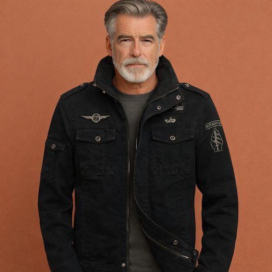 Bomber jacket with stand-up collar and multiple pockets for men | IJsbrand