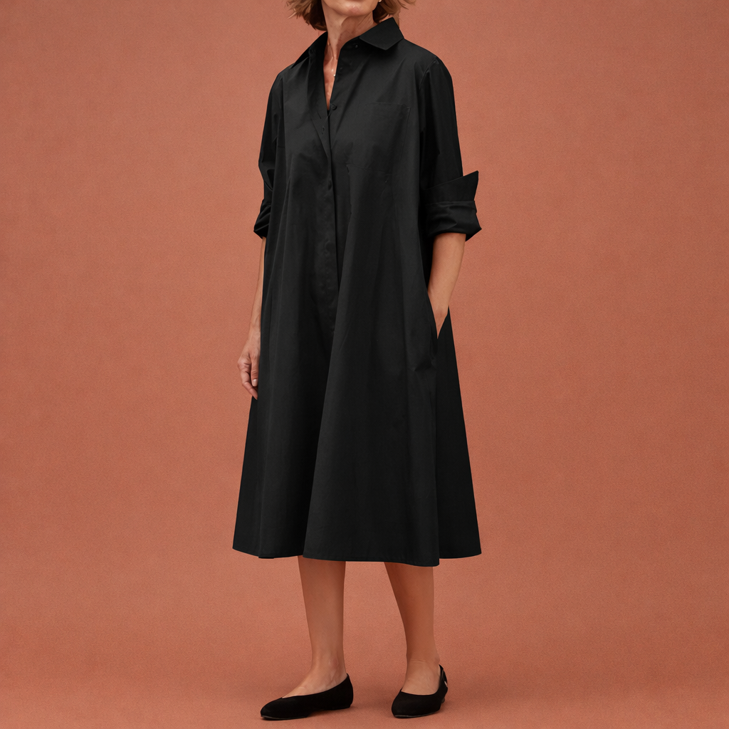 Midi blouse dress for women | Elvora