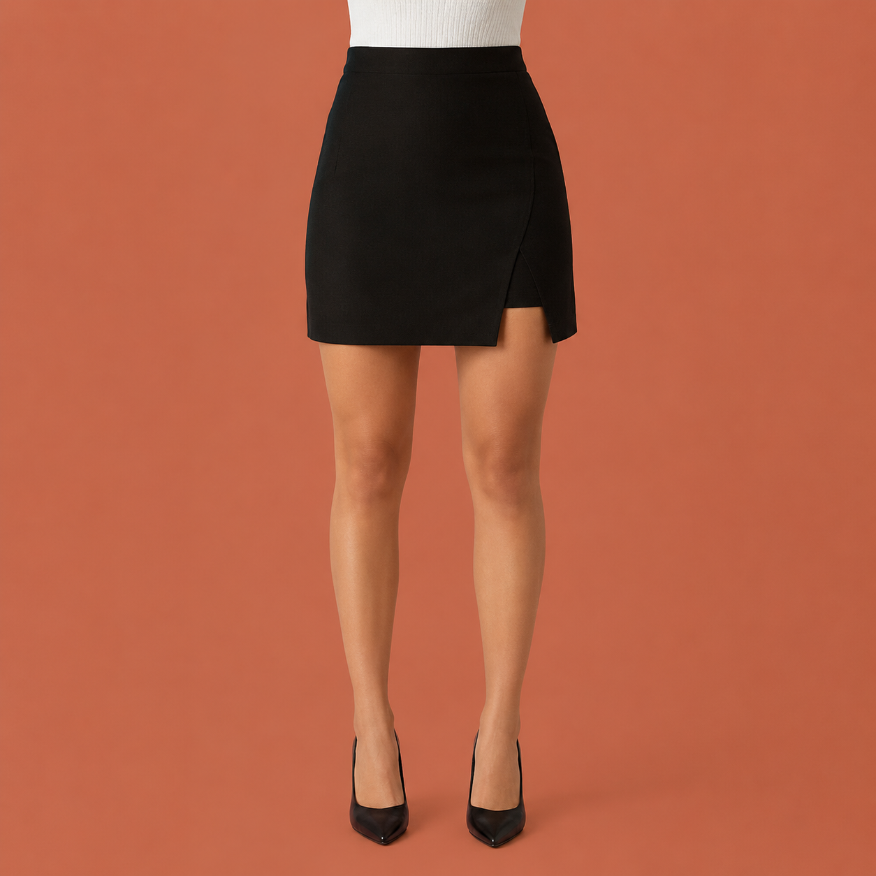 High waist shorts with split detail for women | Maeve