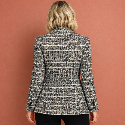 Tailored Tweed Blazer for Women with Classic Buttons | Laura