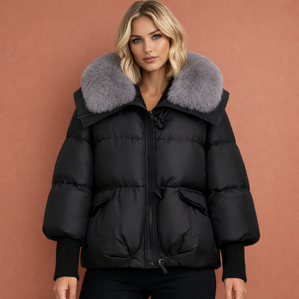 Ladies' winter coat with collar and elegant finish | Yvonne