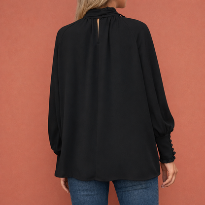 Elegant women's blouse with bow and loose fit | Judith