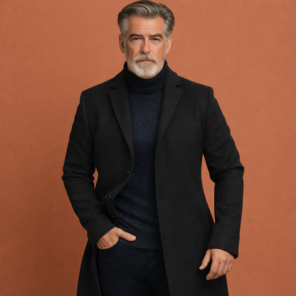 Elegant mid-length coat with a classic look for men | Gregoor
