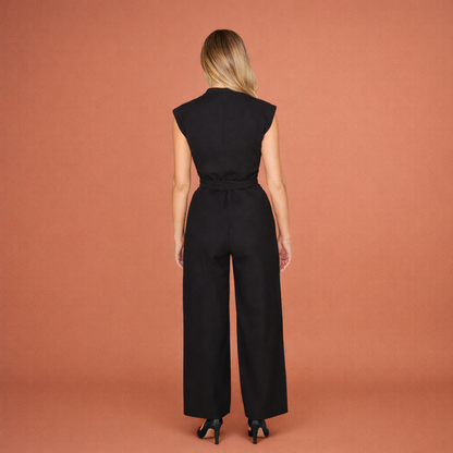 Elegant jumpsuit with V-neck and flattering fit for women | Rosalie