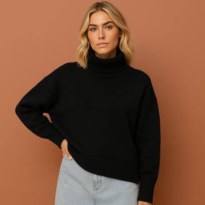 Elegant oversized turtleneck for women | Nancy