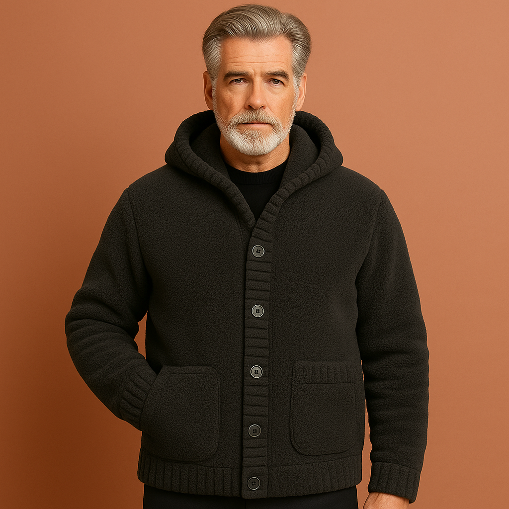 Knitted hoodie jacket for men | Maarten