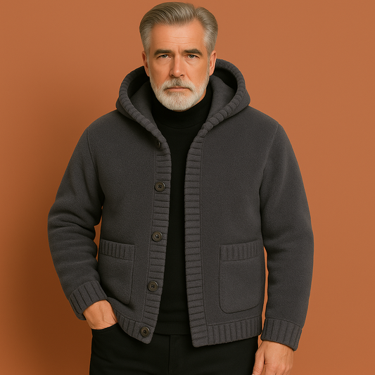 Knitted hoodie jacket for men | Maarten