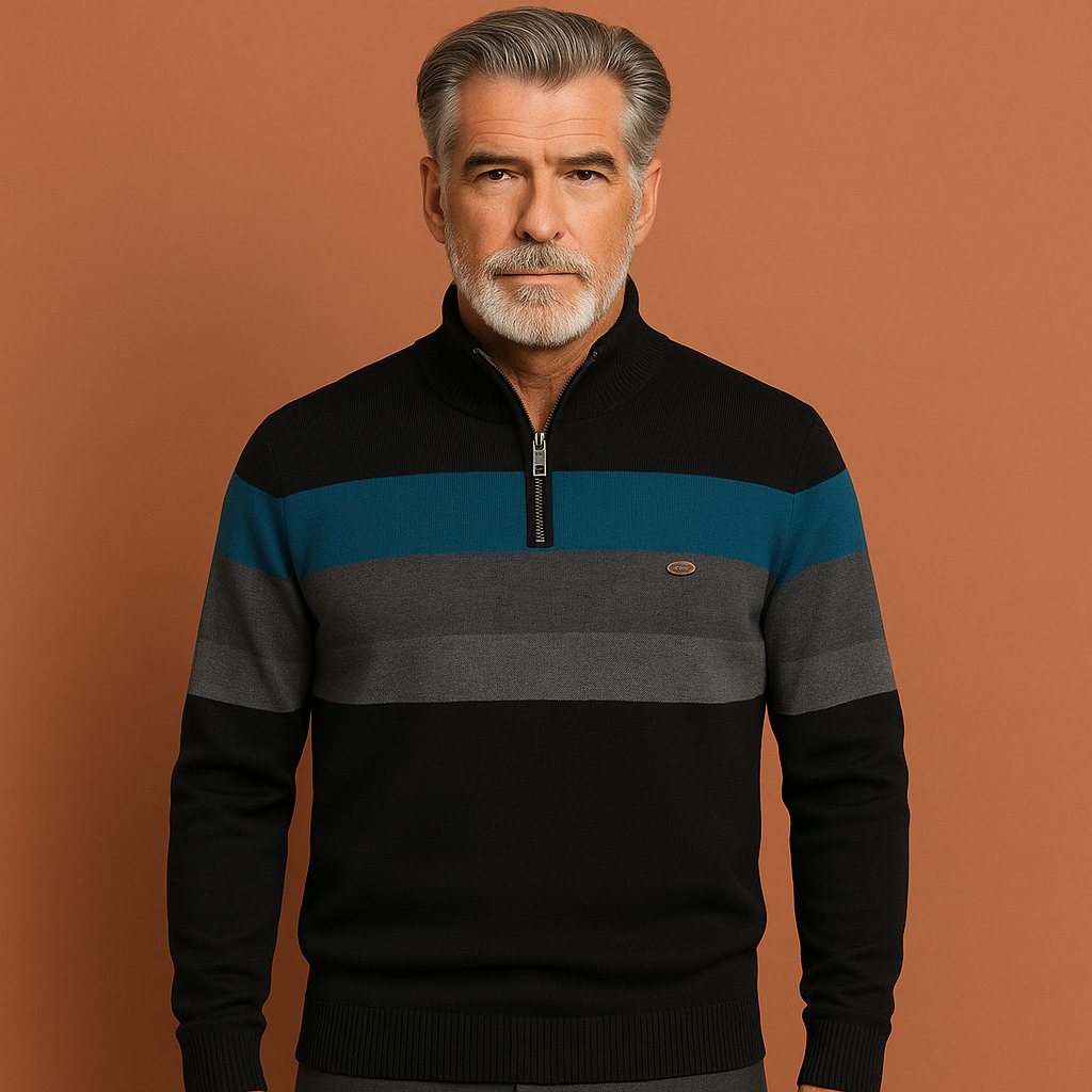 Knitted sweater with a timeless fit for men | Vigo