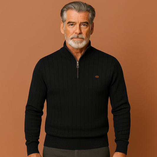 Knitted Zip-Up Sweater for Men | Maarten
