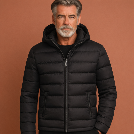 Padded Winter Jacket with Zipper Pockets for Men | Johannes
