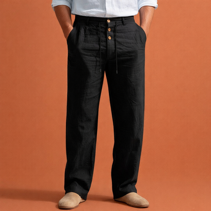 Straight men's trousers with adjustable waist and side pockets | Otto