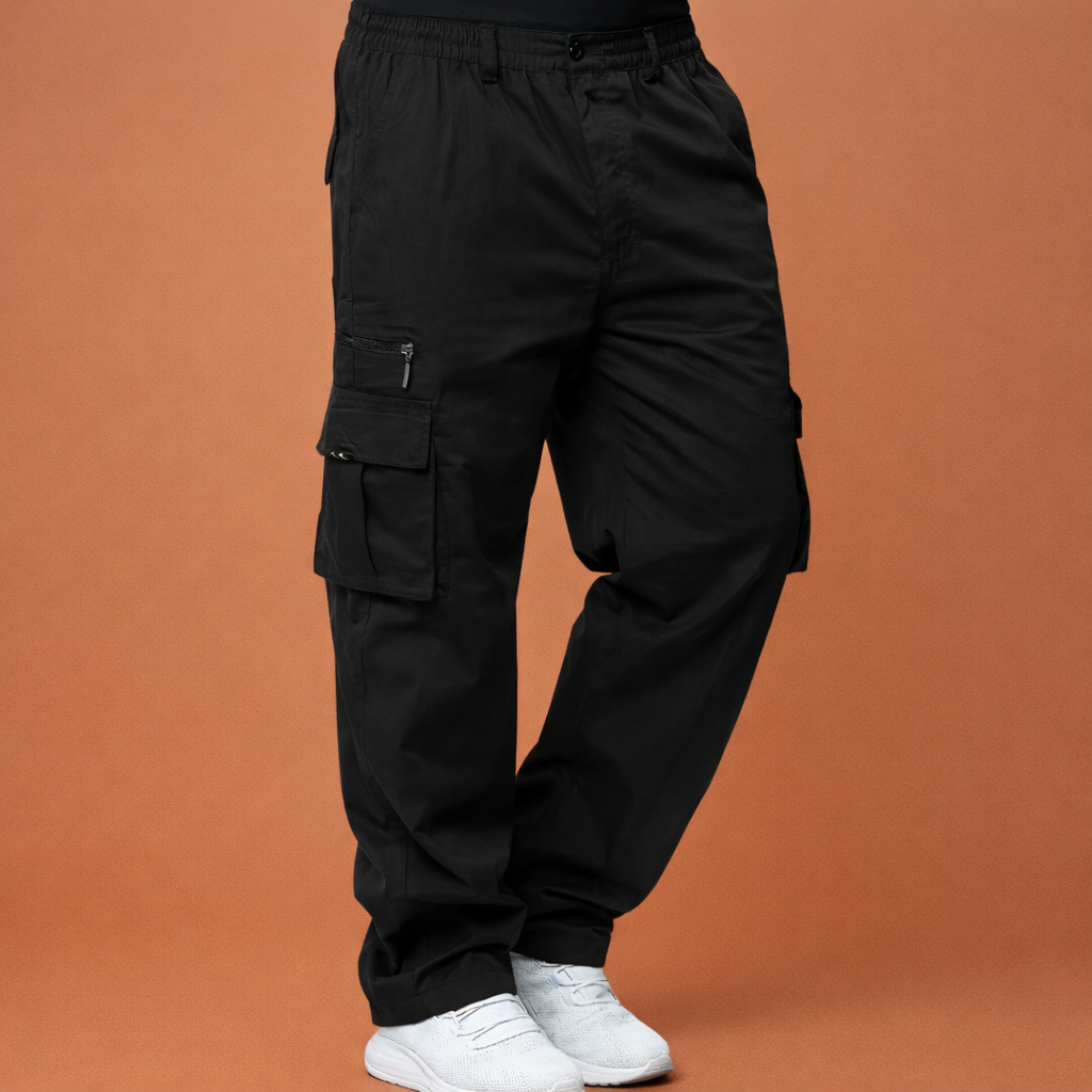 Men's cargo pants with elastic waist and multiple pockets | Gerard