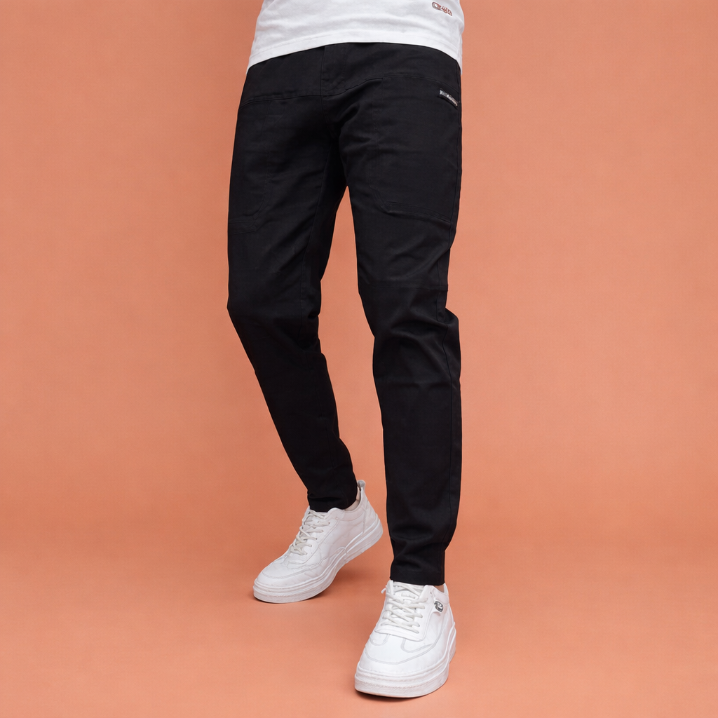 Stretch cargo pants with tapered fit and pockets for men | Ralph