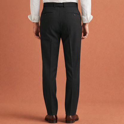 Men's high-waist pants with adjustable buckle and straight legs | Hendrik
