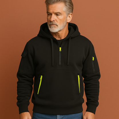 Functional hoodie with multiple pockets for men | Damian