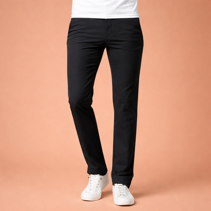 Slim fit men's trousers with zipper and classic pockets for men | Mika