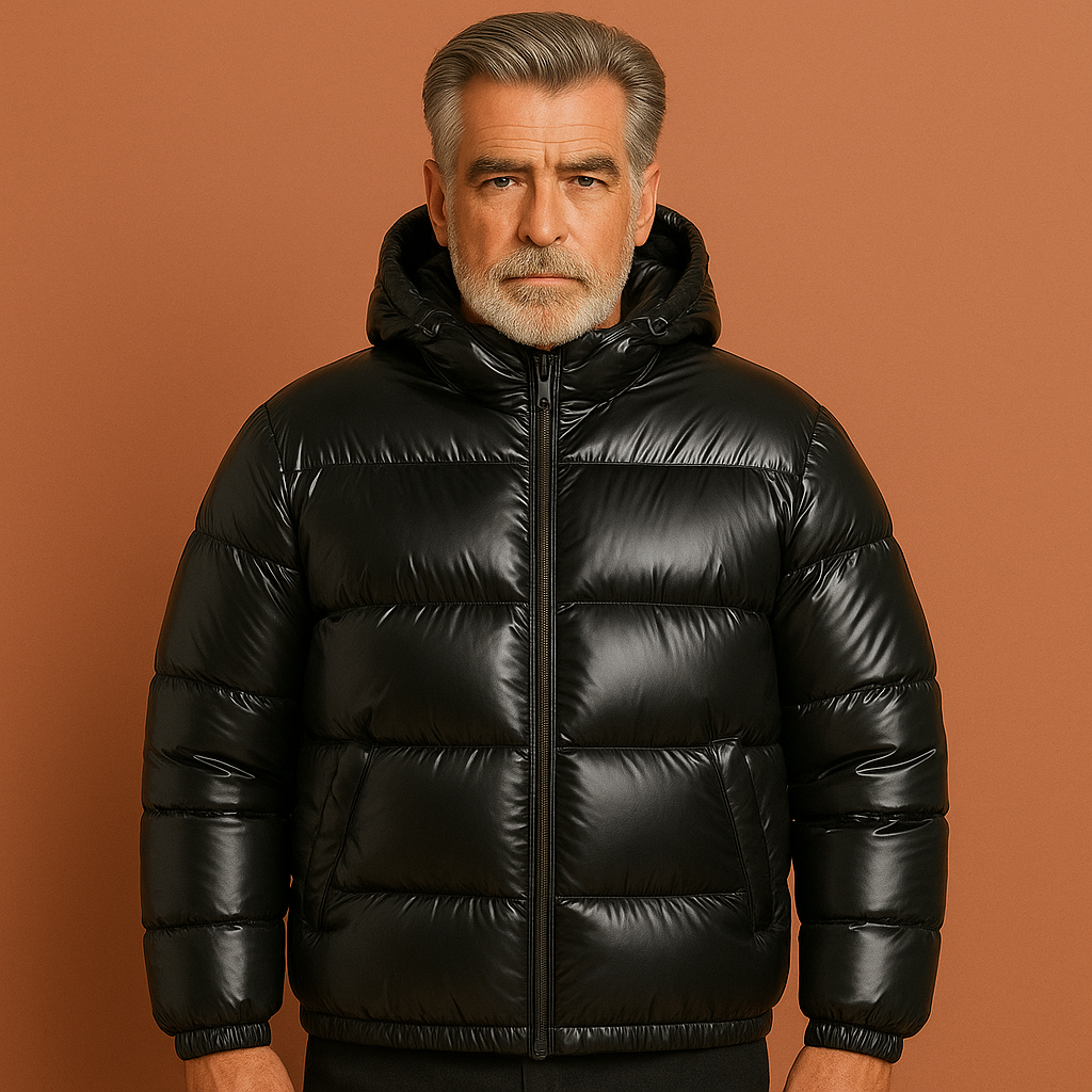 Warm water-repellent puffer jacket for men with a modern fit | Koen