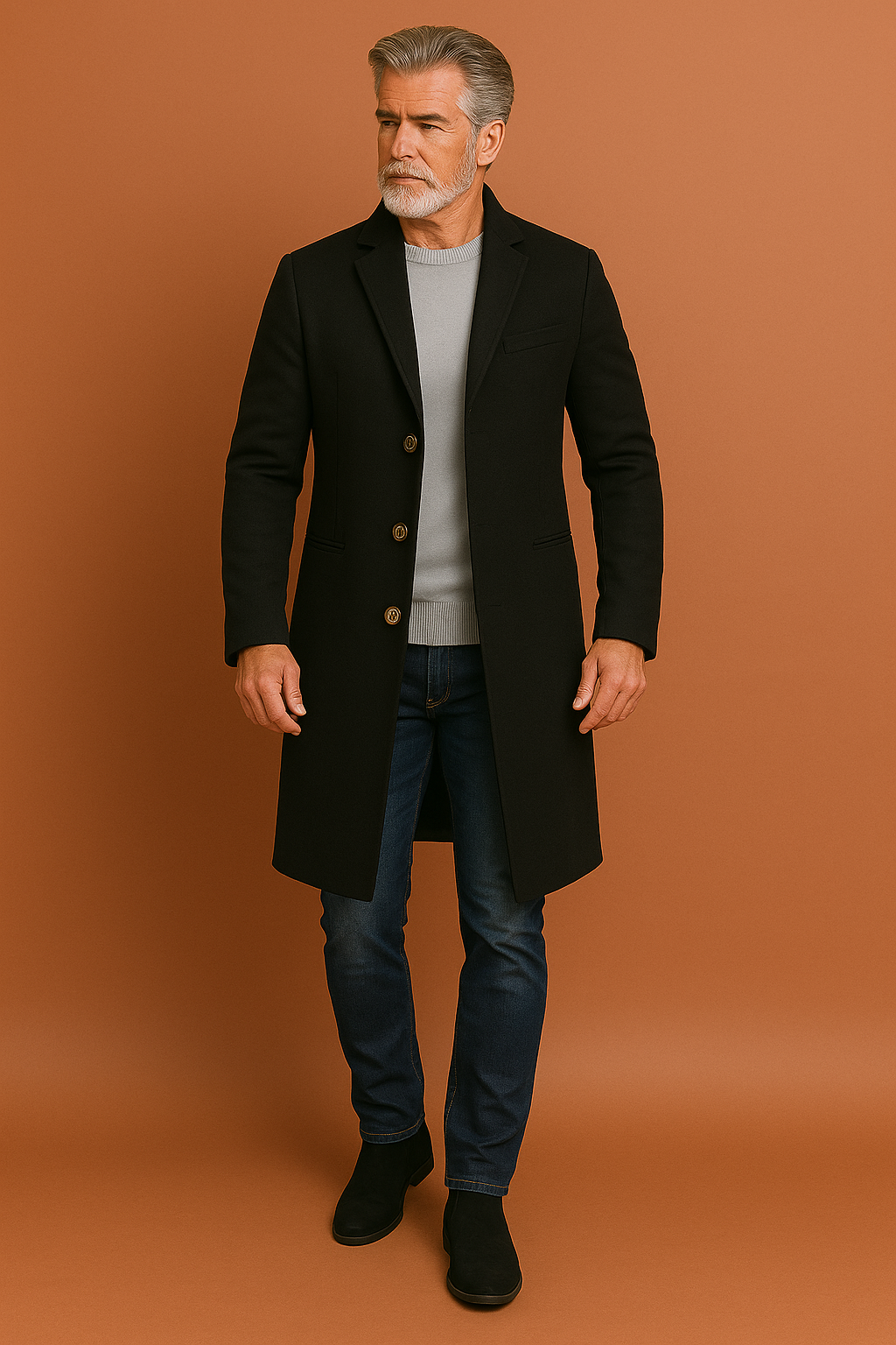 Luxury trench coat for men with timeless design | Selmo